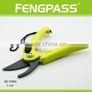 S6-1038A 7-1/4" Plastic Handle With Black Stainless Steel Blade Pruning Garden Scissors thumbnail-3