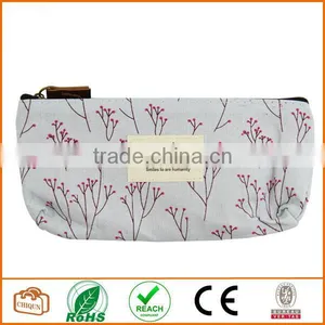 Flower Floral Pencil Pen Case Cosmetic Makeup Bag Blue thumbnail-1