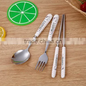 L00136 2017 New Design Cute Baby Tableware, Kids Stainless Steel Dinnerware, Children Tableware Set With Box thumbnail-6