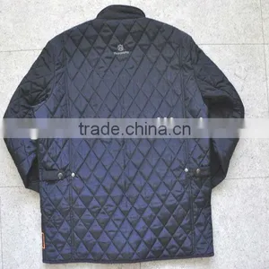 European Style Diamond Stitching Cotton Padding Quilted Bomber Jacket thumbnail-6