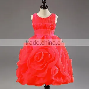 Retail Hot! New Year Party Baby Clothing Cotton Girl Dress, Elegant and Stylish Design Cascading Elsa Princess Dress thumbnail-5