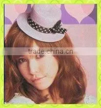 New Fashion Lady's Straw Mini Top Hat Hair Clips thumbnail-1