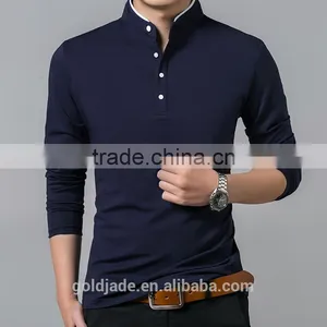 Wholesale Fashion Long Sleeve Polo T Shirt for Men thumbnail-3