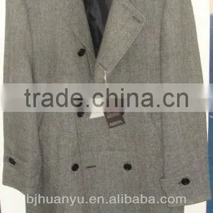 Long Heavy Winter Keep Warm 4 Buttons Wool Coats for Men Adult thumbnail-1