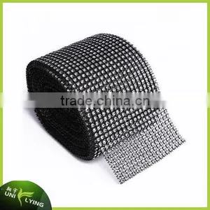 Bling Various Color Plastic Rhinestone Mesh Ribbon Wedding Decorative 10 Yards 24 Rows Plastic Mesh thumbnail-5