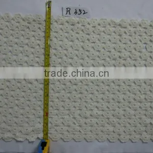 Machine Made Cotton Crochet Flower Fabric thumbnail-1