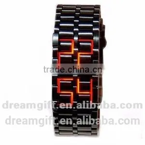 A Level 2016 Hot Lava Style Led Iron Watches Brand Watch Samurai LED Watch Red &blue Light Women&men Style thumbnail-1
