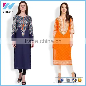 Ladies Fashion Long Sleeve Kurta Designs Image thumbnail-1