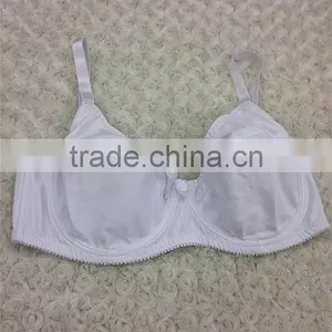 Mature Ladies Pure Color Non-padded Plus Size Bra in High Quality thumbnail-1