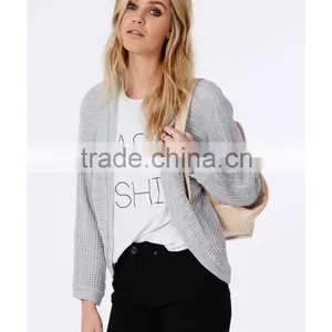 Loose Fit Long Sleeve High Quality Cardigan Lady Blouse thumbnail-5