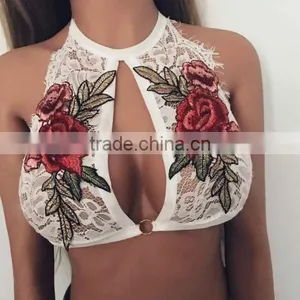 2017 New Style Halter Bra Floral Hot Sexy Women Bra thumbnail-3