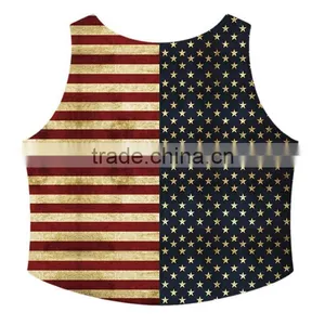 Cotton Tank Top Short Front Long Back Printed Patchwork Size:Free Size Sold By PC thumbnail-3