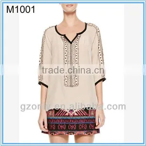 Half Sleeve Embroidered Woman Turkish Blouse thumbnail-1