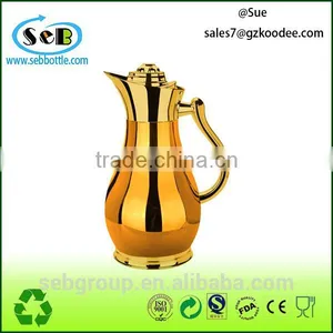 Hot Sell Golden / Silver Glass Thermos Vacuum Flask; Stainless Steel Kettle;double Tea Kettle thumbnail-1