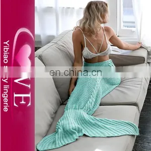 New Arrival Knited Crochet Mermaid Tail Blanket For Children And Mummy thumbnail-1