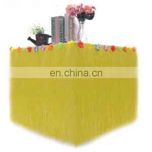 Hawaiian Table Skirt Luau Hibiscus Table Hula Skirt thumbnail-5
