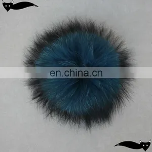 Genuine Ocean Depths 14cm Raccoon Fur Balls for Hats thumbnail-1