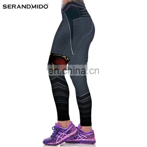 Women Dylan Superman's Symbol Printing Digital Printing Sexy Tight Breathable Sports Trousers thumbnail-3