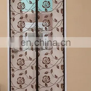 High Quality Flocking Summer Anti Mosquito Magnetic Screen Door Portiere Screen Door With Magnetic Stripe thumbnail-3
