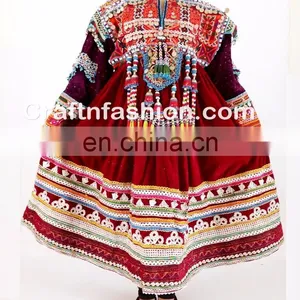 Vintage Banjara Kuchi Tribal Ethnic Clothes- Vintage Traditional Kutchi- Vintage Gypsy Afghani Handmade Kuchi Dress thumbnail-4