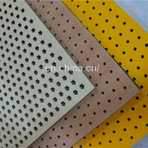 MDF Board Sound Proofing Material Perforated Wooden Timber Acoustic Wall Panels thumbnail-5