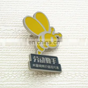 Cute Bee Custom Lapel Pin With Enamel Logo, Metal Enamel Pin thumbnail-3