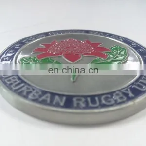 Personalized Design and Logo Zinc Alloy Casting Coin Antique Silver Commemorative Double-side Coin With Flower and Ear of Wheat thumbnail-4