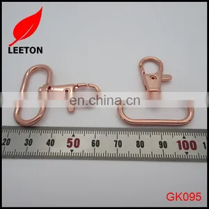 Factory Supply 30mm Shiny Rose Gold Swivel Snap Hook thumbnail-2