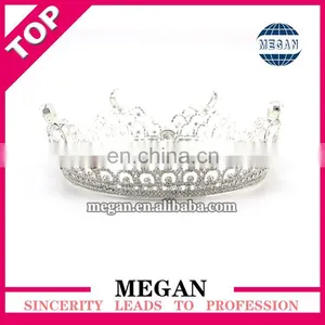 Princess Rhinestone Tiara Beauty Pageant Crowns Bride Jewelry Hair Accessories Tiara thumbnail-5
