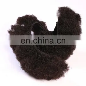 Factory Wholesle High Quality Afro Kinky Curl Human Hair Weft Double Drawn thumbnail-1