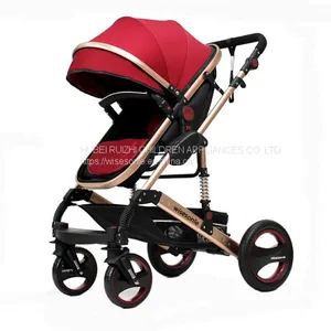 Factory Wholesale High-End New Style and Luxury Aluminum Alloy Baby Stroller,Can Sit and Lie Baby Pram, thumbnail-1