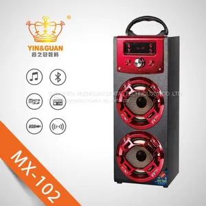 Wooden Portable Bluetooth Speaker With Karaoke FM Function thumbnail-1