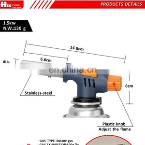 Micro Flame Mini Gas Cutting Butane Propane Piezo Ignition Blow Camping Welding Gas Torch thumbnail-1