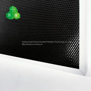Suzhou Besin Oblique Hole Aluminum Honeycomb Core Substrate Activated Carbon Efficient Decomposition Adsorption Filter thumbnail-1
