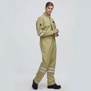 Industrial Flame-Retardant Anti-Static Aramid Fabric Work Coverall thumbnail-2