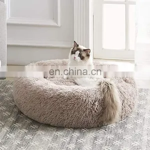 70cm Large Size Self Warming Indoor Round Pillow Cozy Soft Plush Pet Cat Dog Bed Nest thumbnail-2