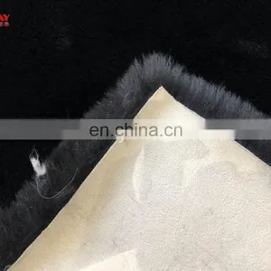 High Quality Luxurious Solid Rabbit Fur Rug With Suede Backing thumbnail-5