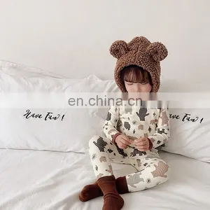 4196 Quickly Delivery Supplier Baby Home Sleepwear Cartoon Pajamas Set thumbnail-4