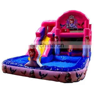Inflatable Princes Bouncer Bouncy Castle House With Pool ,Inflatable Jumping and Slide Bouncer Castle For Family , Business thumbnail-1