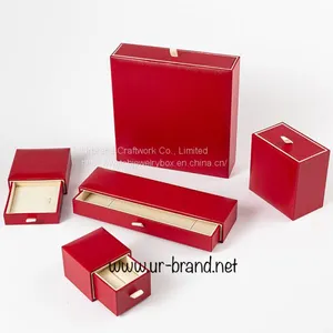 Red Set Jewelry Box Creative Necklace Ring Earring Jewelry Box Can be Customized thumbnail-1