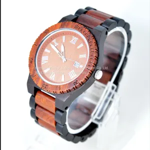 Wholesale Ebony Wooden Watch Wood Dial Quartz Brand Watches Christmas Gift thumbnail-2