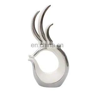 Wholesale Silver Living Room Decoration Finger Shape Ceramic Decor Handmade Statue Ornaments thumbnail-1