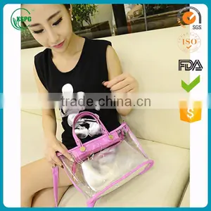 Colorful Two Pieces Plastic Beach Bag With Zipper thumbnail-3