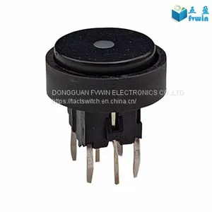 Blue LED 12mm Cap Circle 12V 50mA Momentary Tact Push Button Switch thumbnail-1
