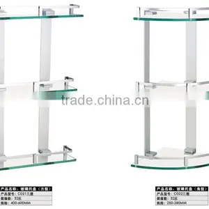 Wesda Wall Mounted Stainless Steel Bathroom Accessories Set Glass Storage Rack C005 Quality Choice thumbnail-4