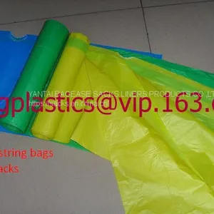 Heavy Duty Biodegradable Drawtape, Plastic Drawstring Heavy Duty Garbage Trash Roll Bag,closure Drawtape Bag for Garbage thumbnail-2