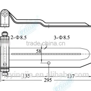 01121 Zinc Plated Steel 295mm Semi Trailer Door Hinge thumbnail-3