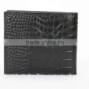 High Quality Custom Wholesale RFID Genuine Crocodile Pattern Cow Leather Small Wallet for Men thumbnail-5