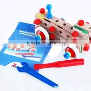 2016 HOT Seach In China Natural Wood Block Car New Toys For Kid Baby Car Toy Nut Assembly Car thumbnail-3