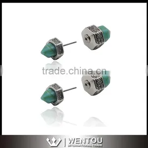 High Quality Imitation Stone Silver Ear Studs thumbnail-1